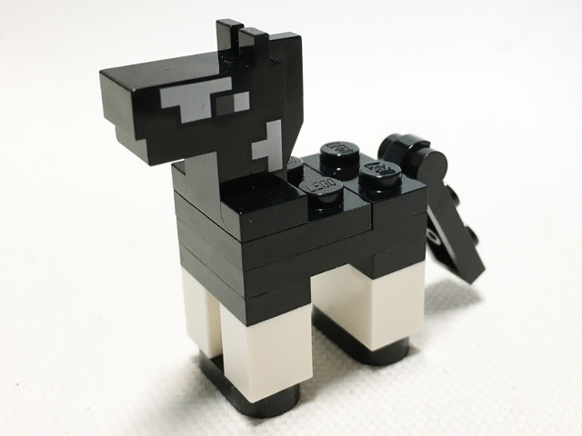 Minecraft Horse Baby / Foal, Black - Brick Built