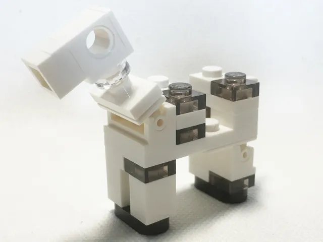 Minecraft Horse Skeletal / Skeleton (Thick Neck Bracket) - Brick Built