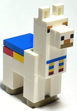 Minecraft Alpaca / Llama, White - Brick Built