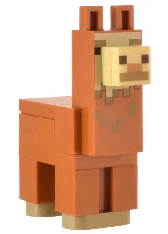Minecraft Alpaca / Llama, Dark Orange - Brick Built