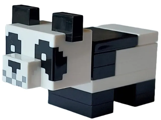 Minecraft Panda, Baby (White Plate with Bar Handle) - Brick Built