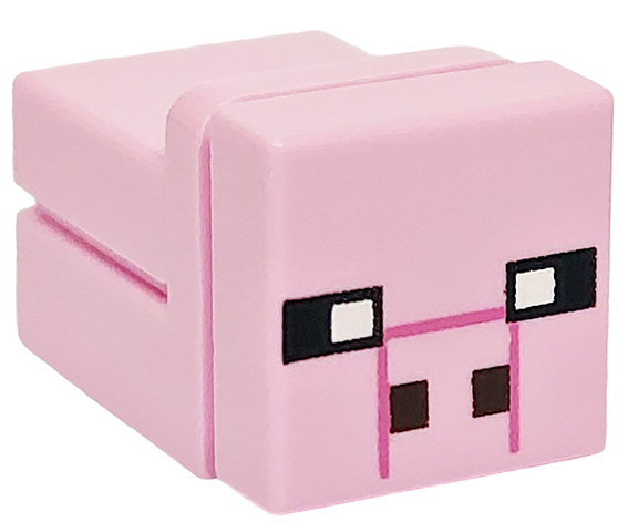 Minecraft Pig, Micromob (1 x 1 Bracket and Tile) - Brick Built
