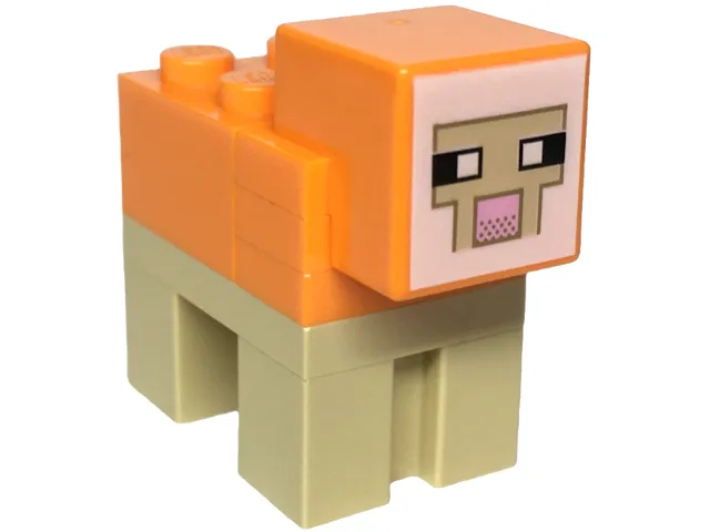 Minecraft Sheep, Orange - Brick Built