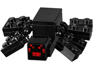 Minecraft Spider with 2 x 3 Tile - Brick Built