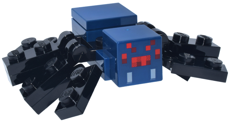 Minecraft Spider, Cave, Light Bluish Gray Fangs - Brick Built