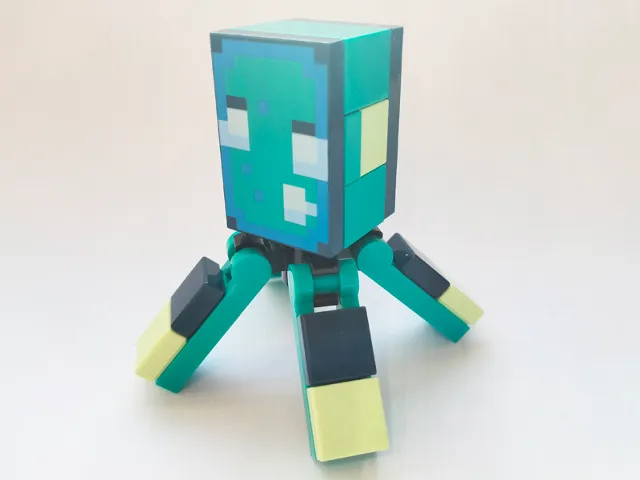 Minecraft Squid, Glow - Brick Built