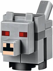 Minecraft Wolf, Angry, Baby - Brick Built