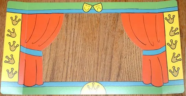 Plastic Part for Sets  3615 and 9131 - Theater Backdrop with Curtains and Stage