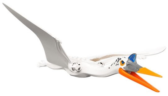 Dinosaur Quetzalcoatlus with Blue Eyes and Orange Jaw