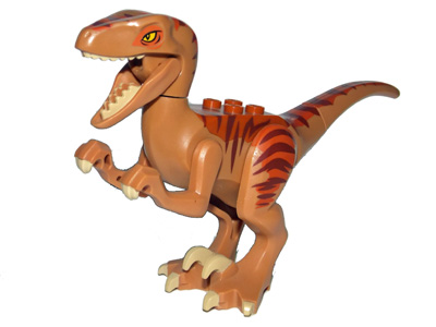 Dinosaur Raptor / Velociraptor with Dark Orange Back