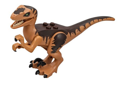Dinosaur Raptor / Velociraptor with Dark Brown Back