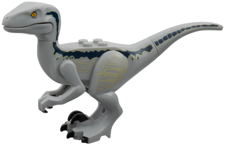 Dinosaur Raptor / Velociraptor with Dark Blue and Tan Markings (Jurassic World Blue)