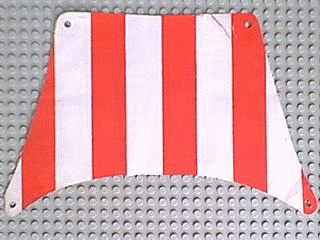 Cloth Sail 27 x 17 Top with Red Thick Stripes Pattern
