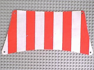 Cloth Sail 30 x 15 Bottom with Red Thick Stripes Pattern