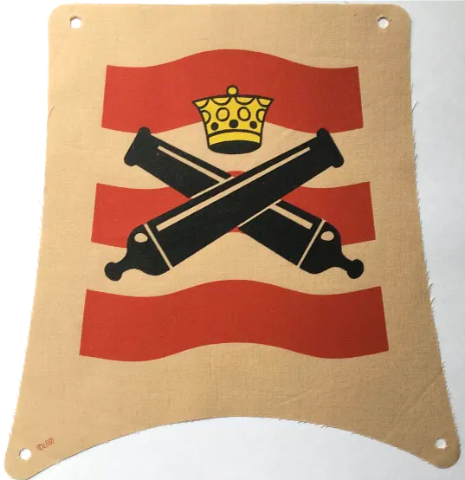 Cloth Sail 25 x 25 Square with Crossed Cannons Pattern