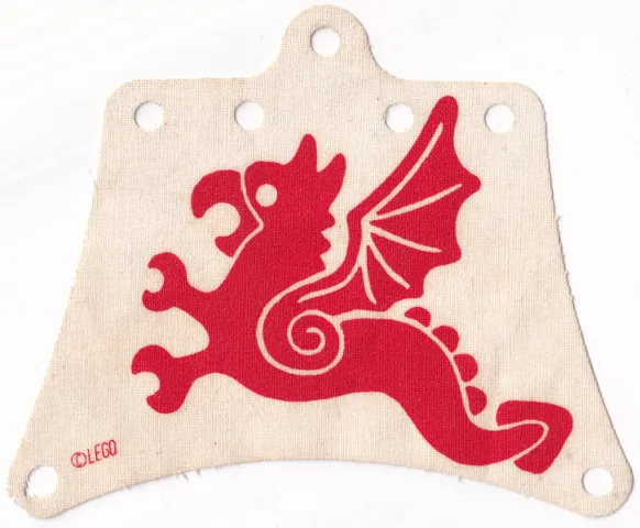 Cloth Sail 12 x 10 with Red Flying Dragon Pattern