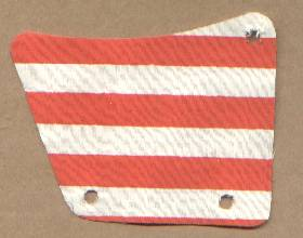 Cloth Sail 9 x 11, 3 Holes with Red Stripes Pattern