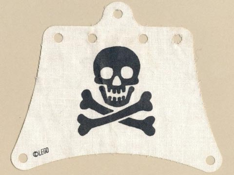 Cloth Sail 12 x 10 with Skull and Crossbones Pattern (from 6261)