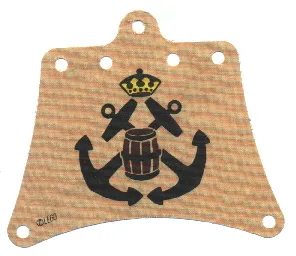 Cloth Sail 12 x 10 with Black Crossed Anchors Pattern