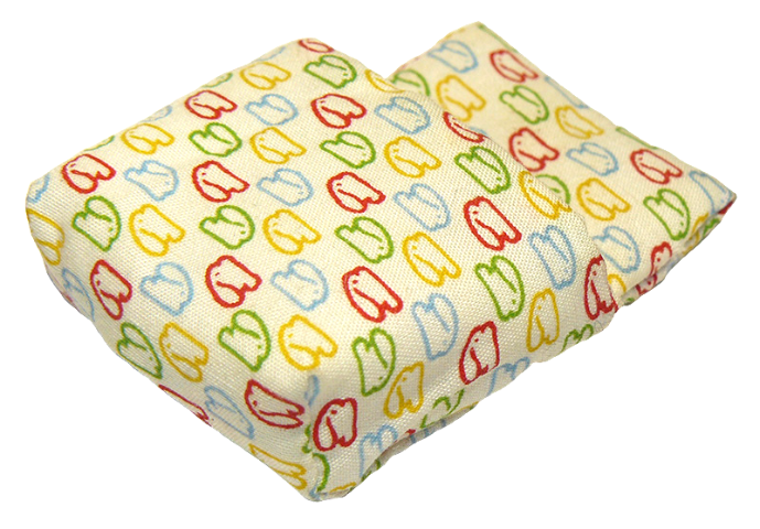 Duplo, Cloth Sleeping Bag with Blue, Lime, Red and Yellow Bunny Pattern (Wide)