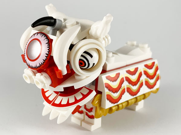 Lion Dance Costume White - Brick Built