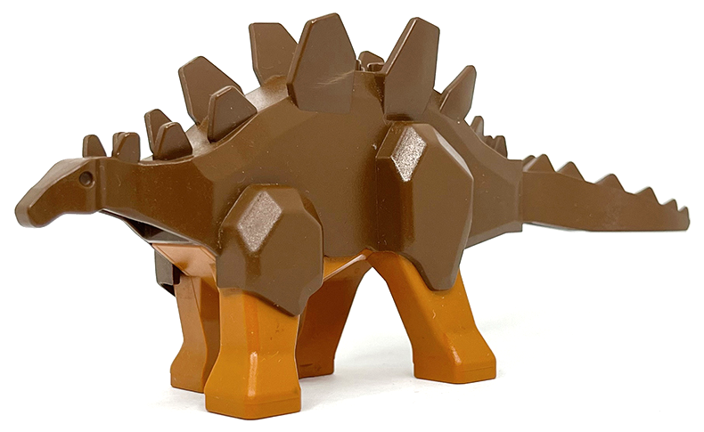Dinosaur Stegosaurus with Dark Orange Legs