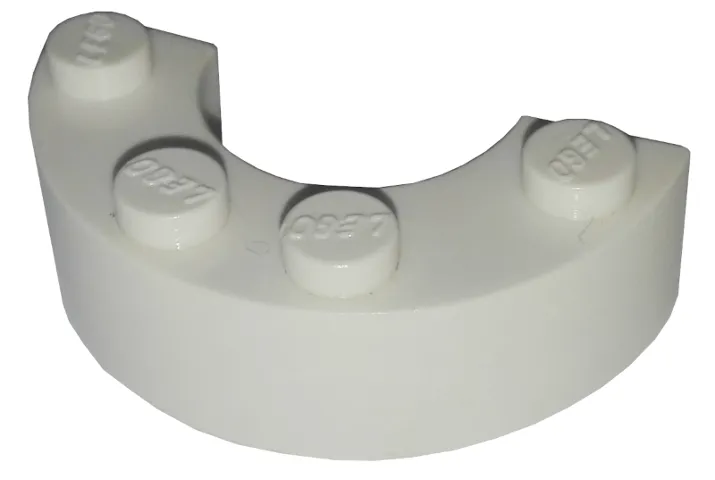 Brick, Round Corner 4 x 2 Macaroni Double without Stud Notches