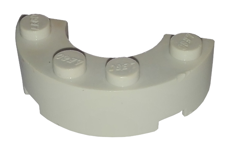 Brick, Round Corner 4 x 2 Macaroni Double with Stud Notches