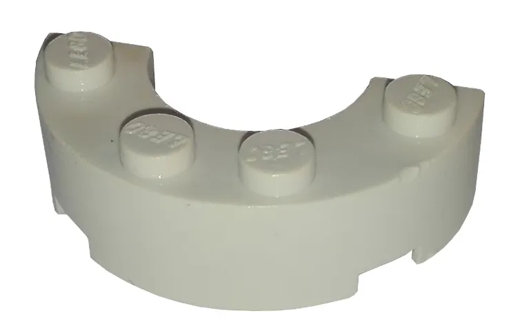 Brick, Round Corner 4 x 2 Macaroni Double with Stud Notches