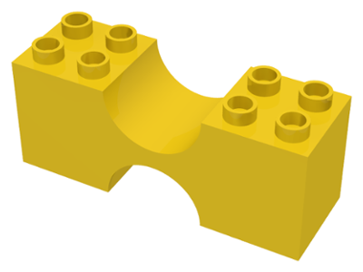 Duplo, Brick 2 x 6 x 2 with Curved Center