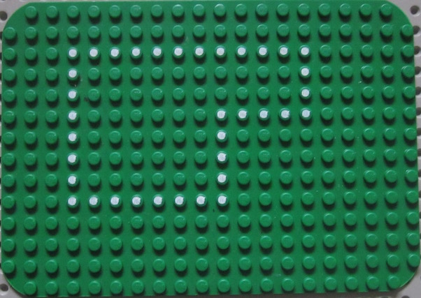 Baseplate 14 x 20 with Rounded Corners and Set 355 Dots Pattern