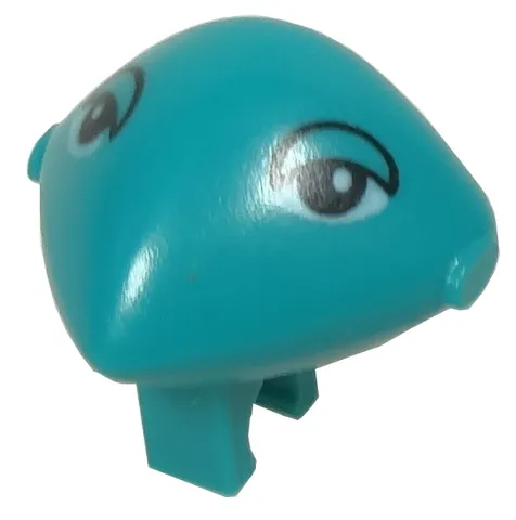 Minifigure, Head, Modified Martian with Clip with Eyes and Eyelids Pattern