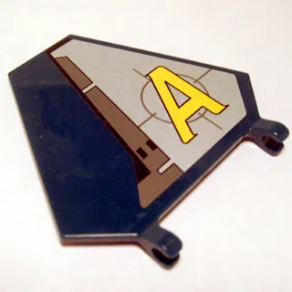 Flag 5 x 6 Hexagonal with Yellow Agents Logo Pattern Model Right (Sticker) - Set 8630