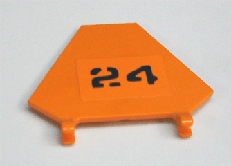 Flag 5 x 6 Hexagonal with Black '24' Pattern (Sticker) - Set 7738