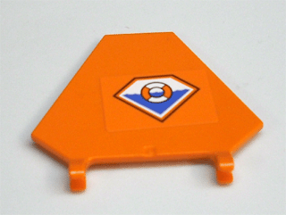 Flag 5 x 6 Hexagonal with Coast Guard Logo Pattern (Sticker) - Set 7738