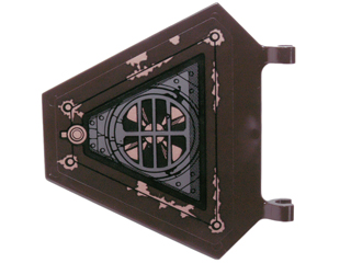 Flag 5 x 6 Hexagonal with Copper Fan and Rivets Pattern (Sticker) - Set 70226