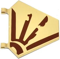 Flag 5 x 6 Hexagonal with SW Wookiee Gunship Pattern on Both Sides (Stickers) - Set 75084