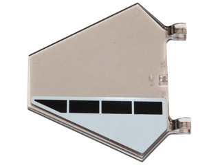 Flag 5 x 6 Hexagonal with Black Dotted Stripes on Light Bluish Gray Background Pattern Model Left Side (Sticker) - Set 75081