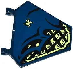 Flag 5 x 6 Hexagonal with Dark Blue Cloth over Samurai Armor and Spider Pattern Model Left Side (Sticker) - Set 70737