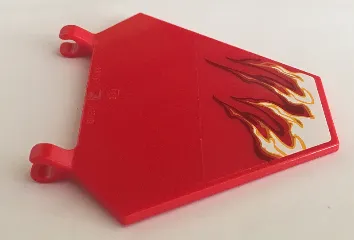 Flag 5 x 6 Hexagonal with Whipping Flame on Transparent Background Pattern Model Left Side (Sticker) - Set 70721