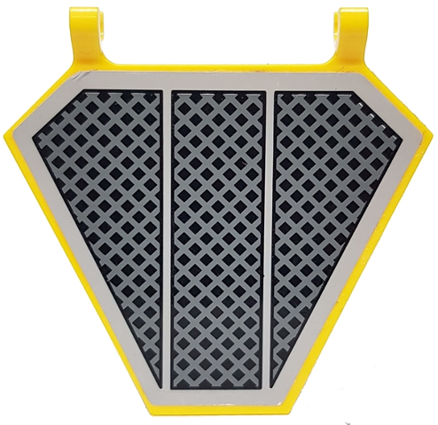 Flag 5 x 6 Hexagonal with SW Black Grille, Diagonal Cross Hatching Pattern (Sticker) - Sets 75038 / 75281