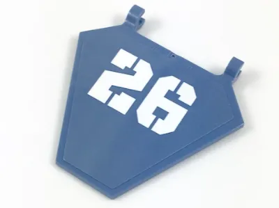 Flag 5 x 6 Hexagonal with White '26' Pattern (Sticker) - Set 70609