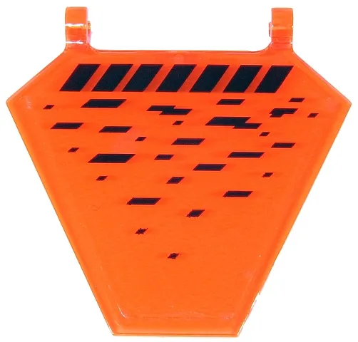 Flag 5 x 6 Hexagonal with Black Stripes and Pixels Pattern (Sticker) - Set 71712