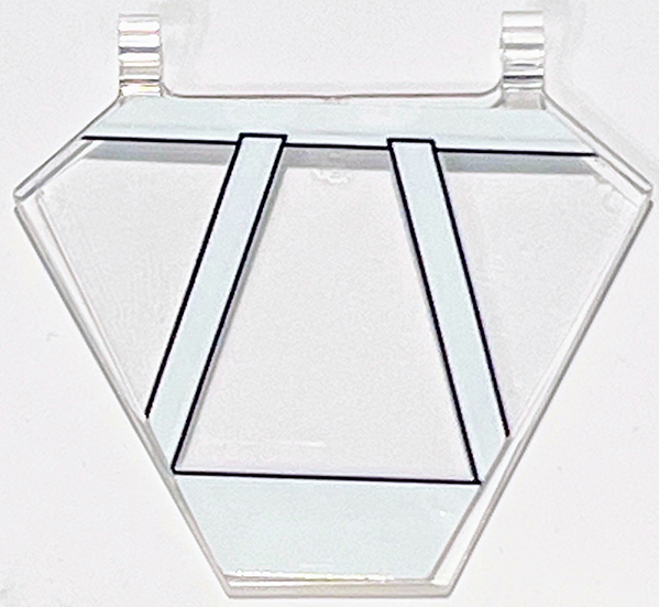 Flag 5 x 6 Hexagonal with White SW Imperial AT-Hauler Cockpit Window Frame with Black Outlines Pattern (Sticker) - Set 75219