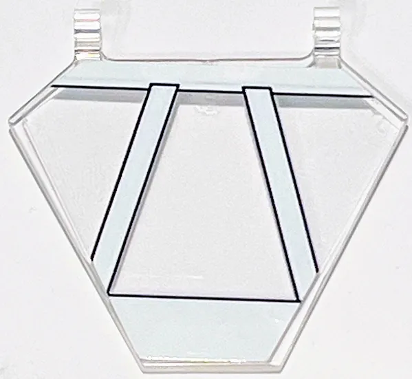 Flag 5 x 6 Hexagonal with White SW Imperial AT-Hauler Cockpit Window Frame with Black Outlines Pattern (Sticker) - Set 75219