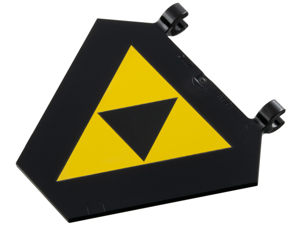 Flag 5 x 6 Hexagonal with 3 Yellow Triangles Blacktron I Logo Pattern