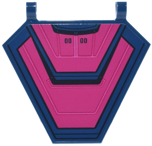 Flag 5 x 6 Hexagonal with Black and Magenta Mechanical Armor Pattern (Sticker) - Set 76316