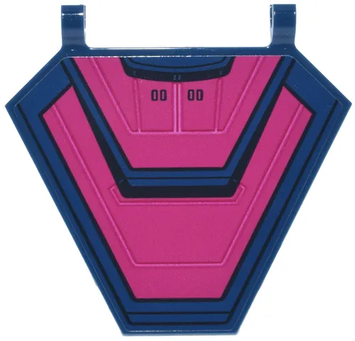 Flag 5 x 6 Hexagonal with Black and Magenta Mechanical Armor Pattern (Sticker) - Set 76316