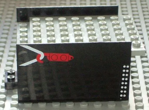 Boat, Hull Smooth Middle 8 x 6 x 3 1/3 with Light Gray Deck with White Double Dots and Hook Pattern on Both Sides (Stickers) - Set 4005