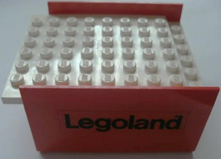 Boat, Hull Smooth Middle 8 x 6 x 3 1/3 with White Deck with 'Legoland' Pattern on Both Sides (Stickers) - Sets 310-3 / 312-3